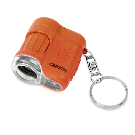 Draagbare microscoop met sleutelring, 20x vergroting, MicroMini, Oranje