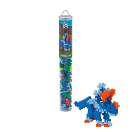 Plus-Plus Baukasten, Röhre 100 Teile, Triceratops