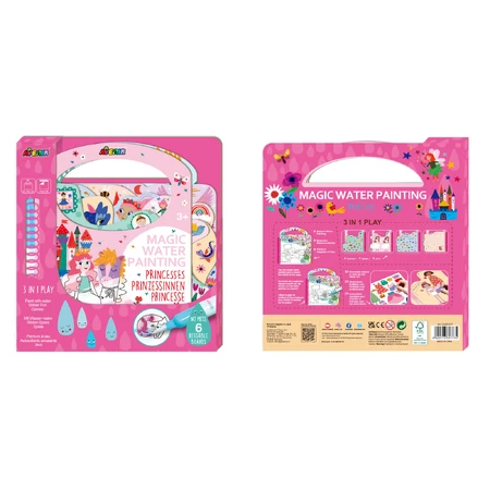 Libro portátil de pintura en acuarela, pegatinas y juegos - Printese