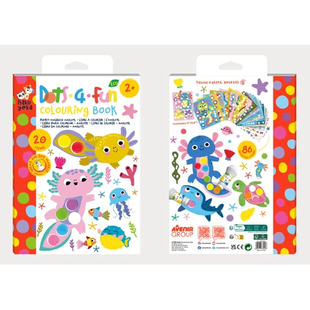 Tarjeta para colorear Dots4Fun - Axolotl