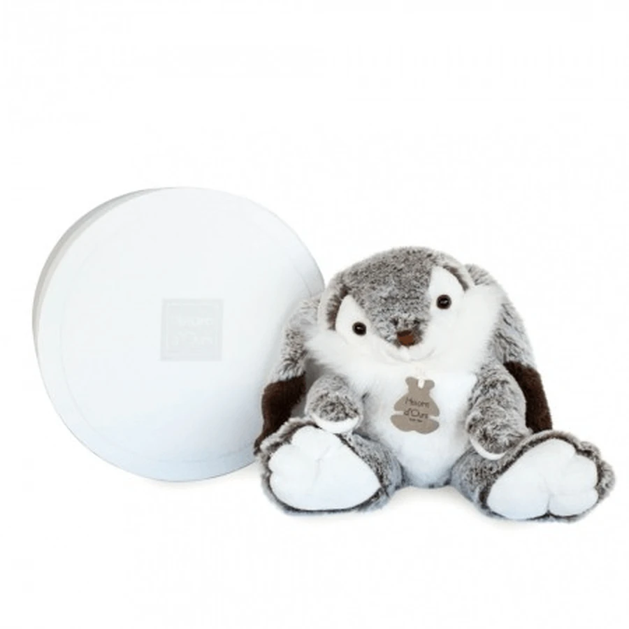 Jucarie moale din plus - Iepurasul Marius, 30 cm, gri