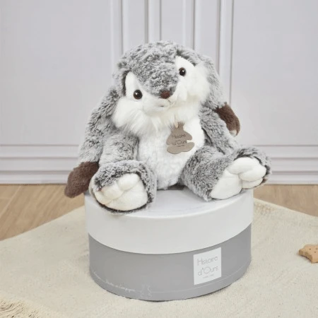 Jucarie moale din plus - Iepurasul Marius, 30 cm, gri