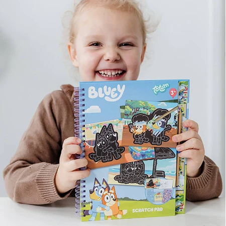 Set da colorare e raschiare creativamente, Bluey, Totum