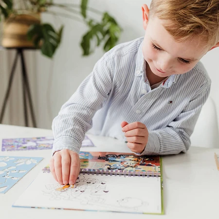 Set da colorare e raschiare creativamente, Bluey, Totum