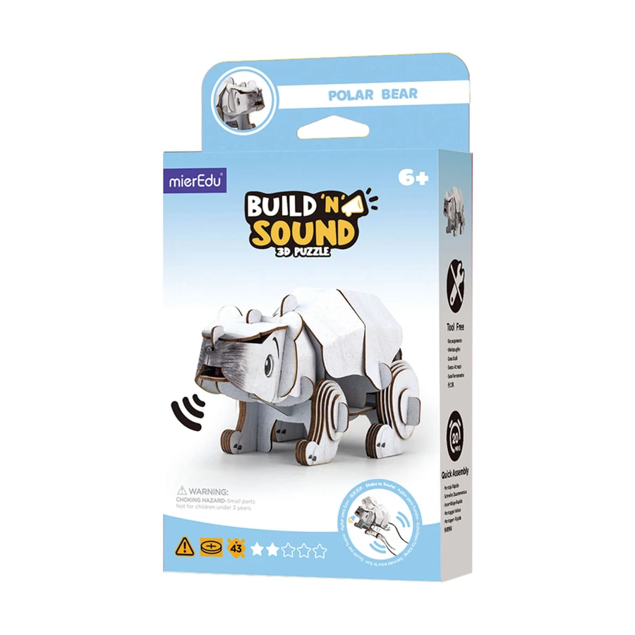 3D puzzle with sounds - Polar Bear, Build 'n' Sound