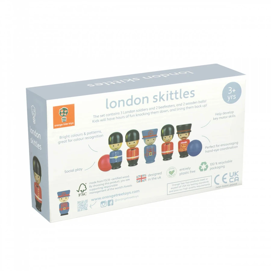 Juego de bolos Figuritas de Londres, Orange Tree Toys