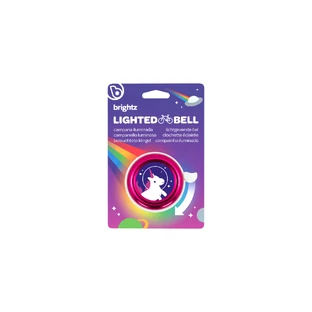 Campanello per bicicletta con luci LED multicolori, rosa