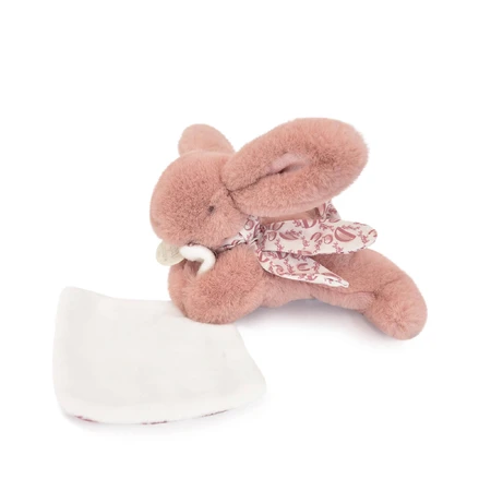 Iepuras Doudou® - jucarie de plus cu paturica, 16 cm
