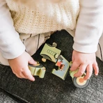 Traktor-Puzzle aus Holz, Orange Tree Toys