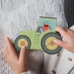 Traktor-Puzzle aus Holz, Orange Tree Toys