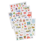 Libro para colorear con pegatinas Big Family, Moulin Roty