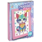 Set creativo fai da te, pittura glitterata, gattino