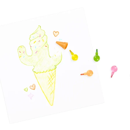 Rainbow Scoops kleurpotloden en geparfumeerde gum
