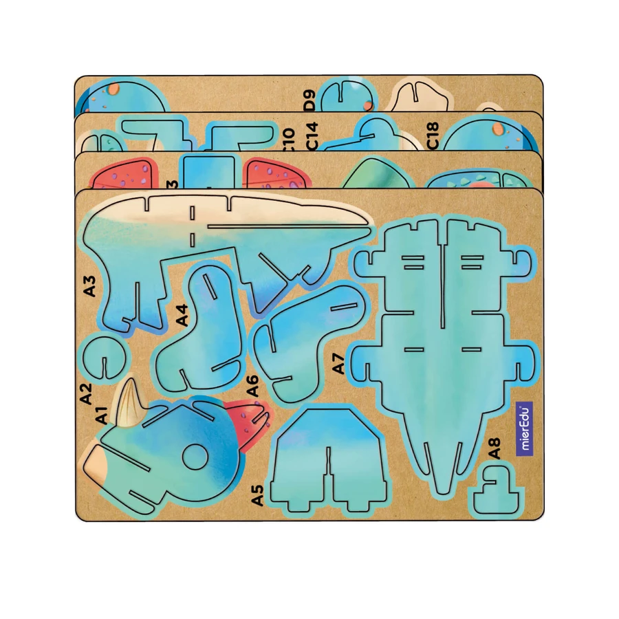 3D Sound Puzzle - Triceratops, Build 'n' Sound