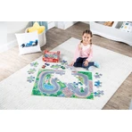 Spiel 2 in 1, Puzzle und Spiel, Rennwagen, Friedliches Königreich