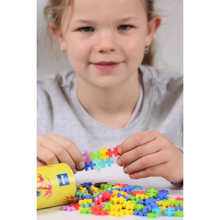 Plus-Plus construction set, 100 pieces tube, Tropical Mix, tropical colors