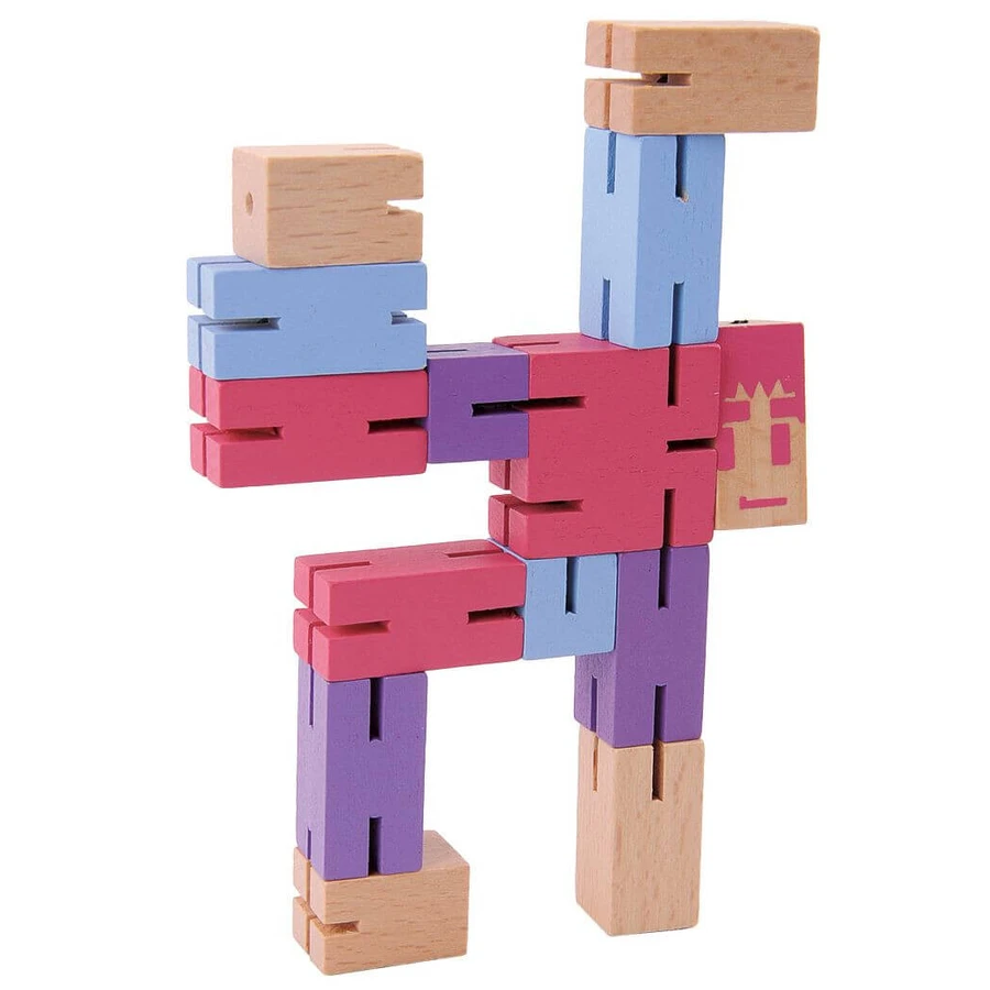 Logic game 3D jigsaw puzzle Purple figurine