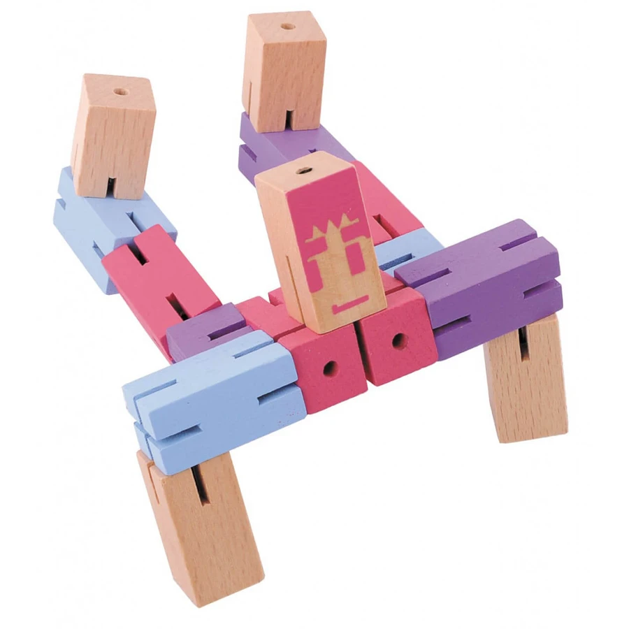 Logic game 3D jigsaw puzzle Purple figurine