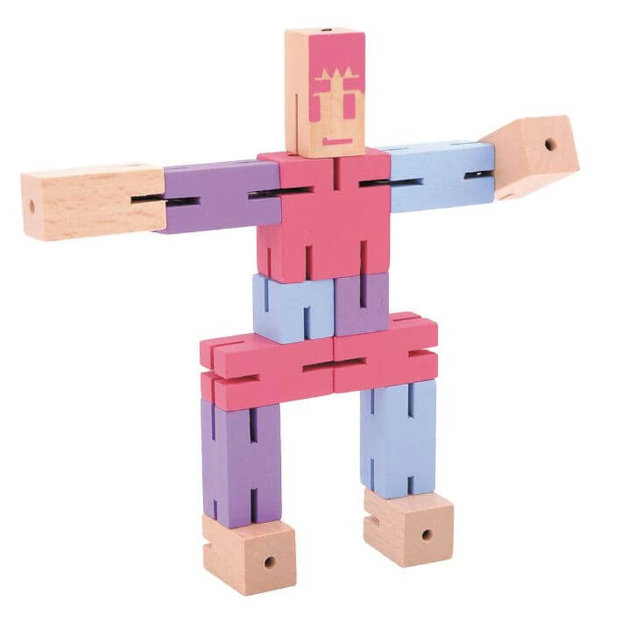 Logic game 3D jigsaw puzzle Purple figurine