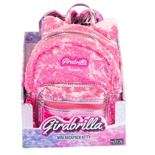 Girabrilla Kitty mini mochila con lentejuelas reversible