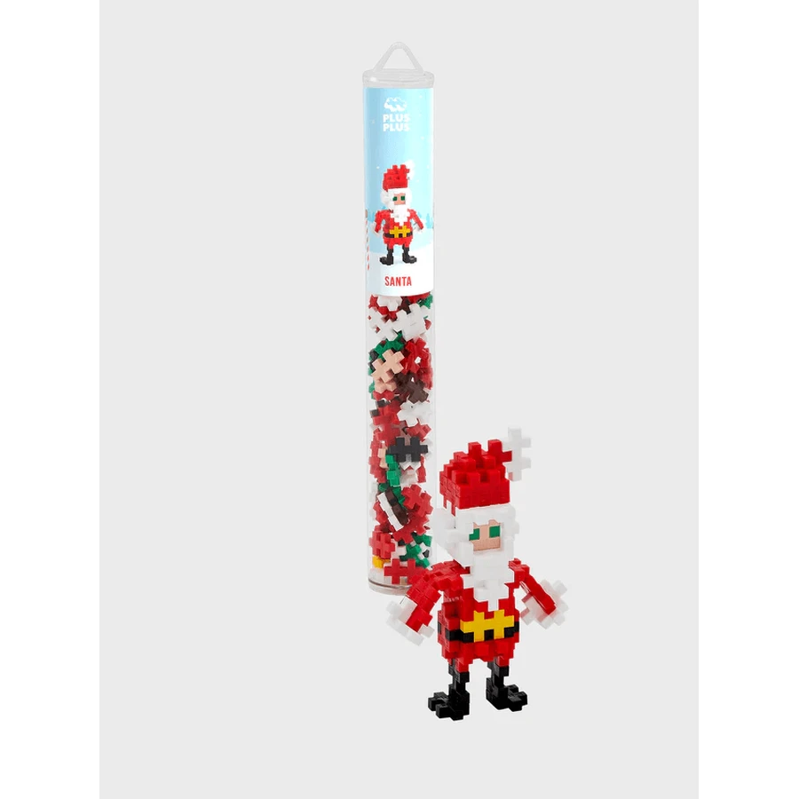 Plus-Plus bouwpakket, koker 100 stukjes, Kerstman