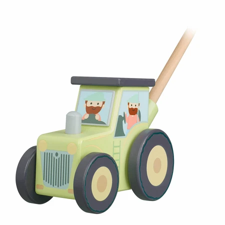 Jouet à pousser le tracteur, Orange Tree Toys