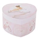Roze hart fosforescerende muziekdoos