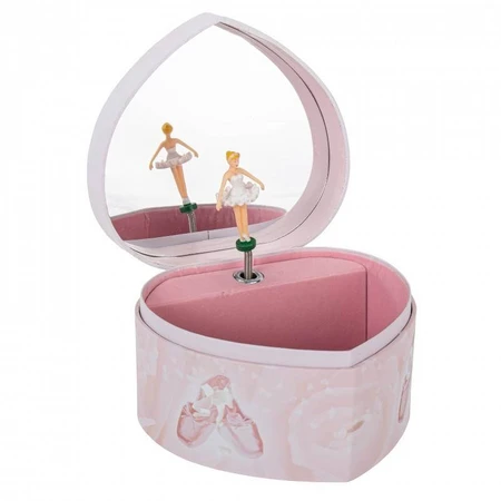 Roze hart fosforescerende muziekdoos