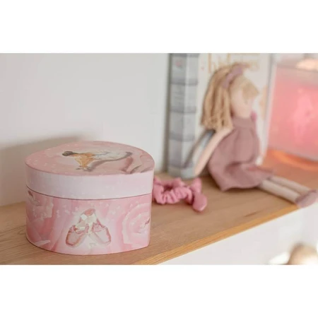 Roze hart fosforescerende muziekdoos