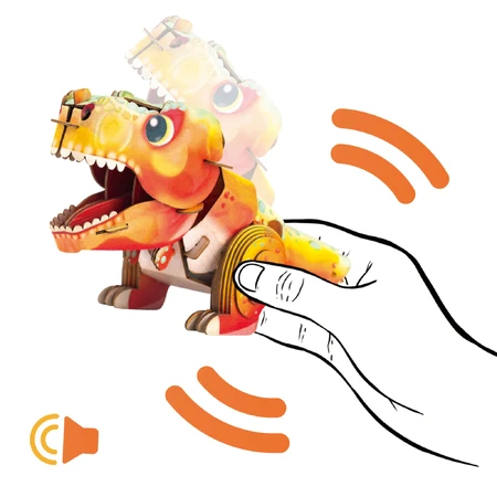 3D-geluidspuzzel - Tyrannosaurus Rex, Bouw 'n' Geluid