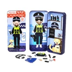 Magnetisches Puzzle in Metallbox, Zuordnungs- und Zuordnungsspiel - Polizist