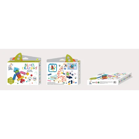 Creioane cerate interconectabile Block Crayons - Racheta, Haku Yoka