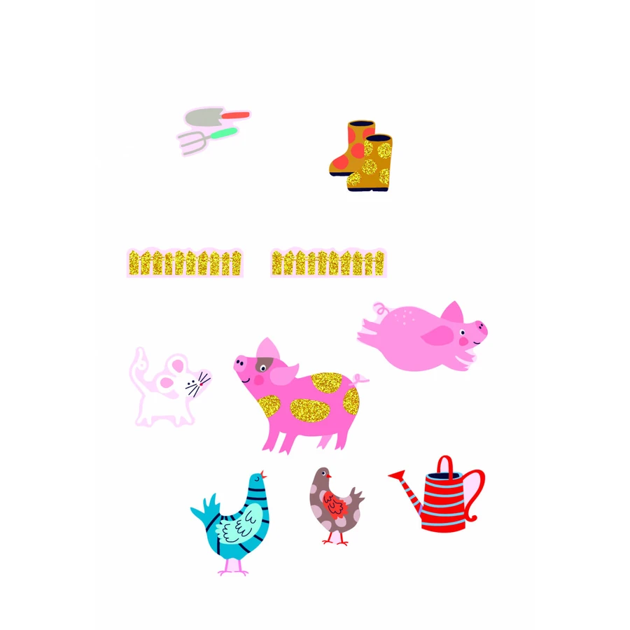 Juego de pegatinas - Granja