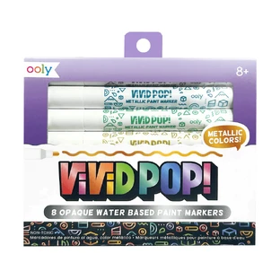 Carioci cu vopsea Vivid Pop! - set de 8, metalic