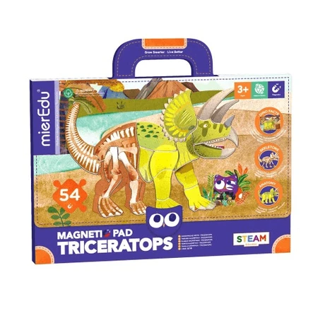 Educational magnetic game - Triceraptors