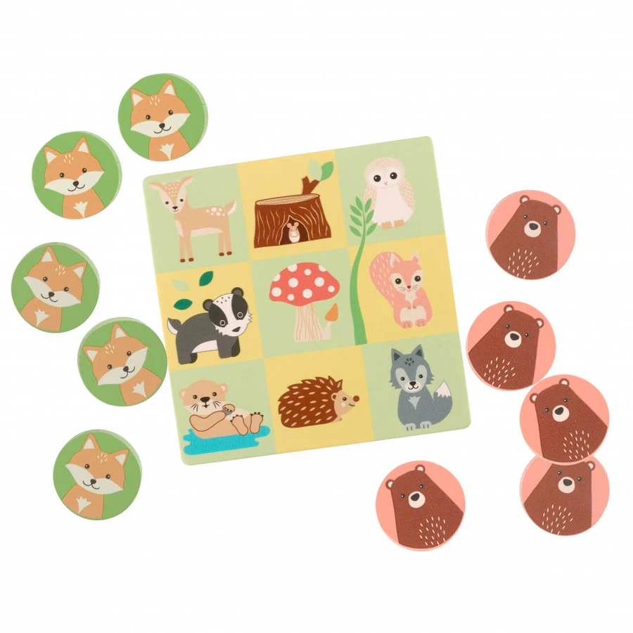Tic-Tac-Toe-Spiel aus Holz, Orange Tree Toys