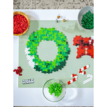 Juego de construcción Plus-Plus, 500 piezas pequeñas, corona de Navidad