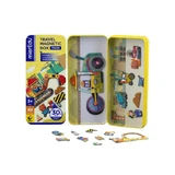 Magnetisches Puzzle in Metallbox, Zuordnungsspiel - Trucks