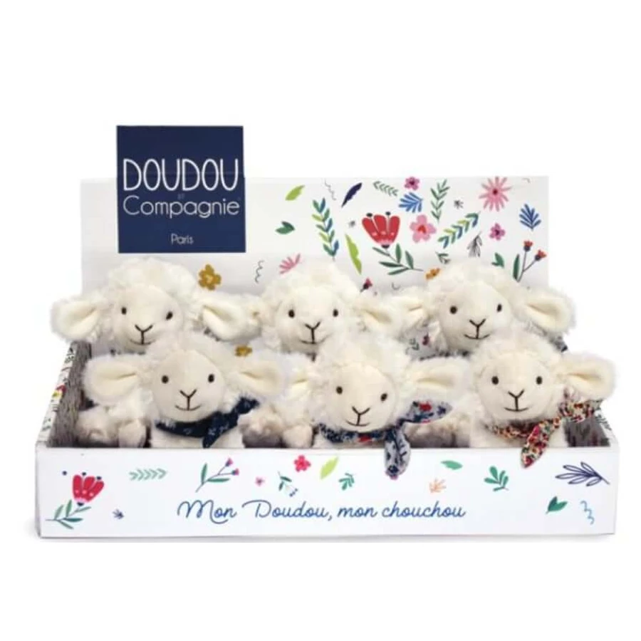 Mielusel Doudoudou® - peluche, 12 cm, avec écharpe