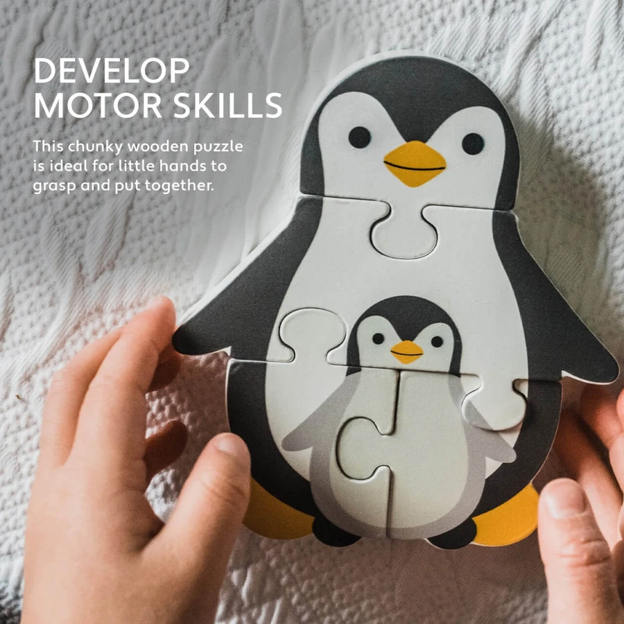 Pinguin-Puzzle aus Holz, Orange Tree Toys