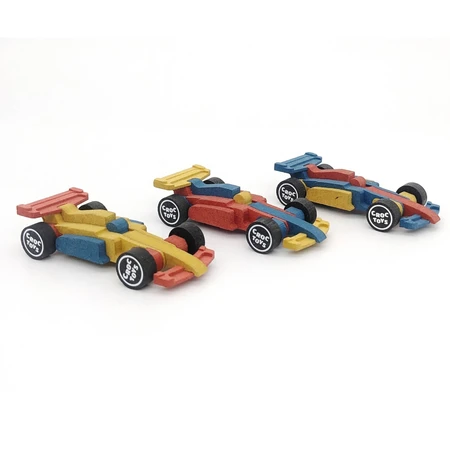 Bausatz 3 Rennwagen, Krokodilspielzeug