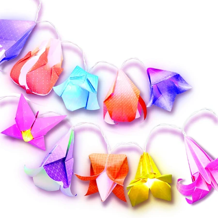 Kreatives DIY-Set - Origami-Blumenlichter