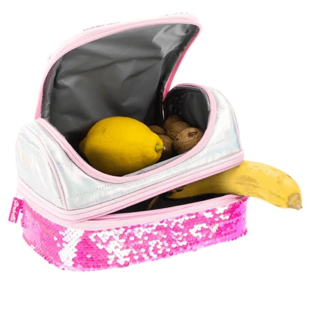Girabrilla lunchbox - gewatteerde thermobox met omkeerbare pailletten en waterdichte binnenkant