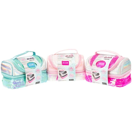 Girabrilla lunchbox - gewatteerde thermobox met omkeerbare pailletten en waterdichte binnenkant