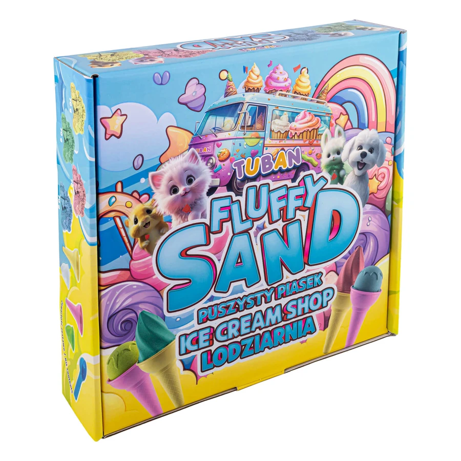 Set Fluffy Sand 4 couleurs avec accessoires - Inghetata
