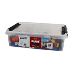 Set constructie educativ Plus-Plus, 200 piese mari, mix, cu roti si placi de baza