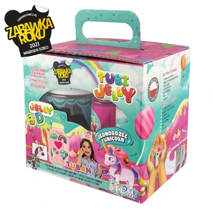 SET JELLY TUBES (Modelliergel) mit 6 Farben und kleinem Aquarium - UNICORN