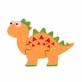 Dinosaurier-Puzzle aus Holz - Diplodocus, Orange Tree Toys