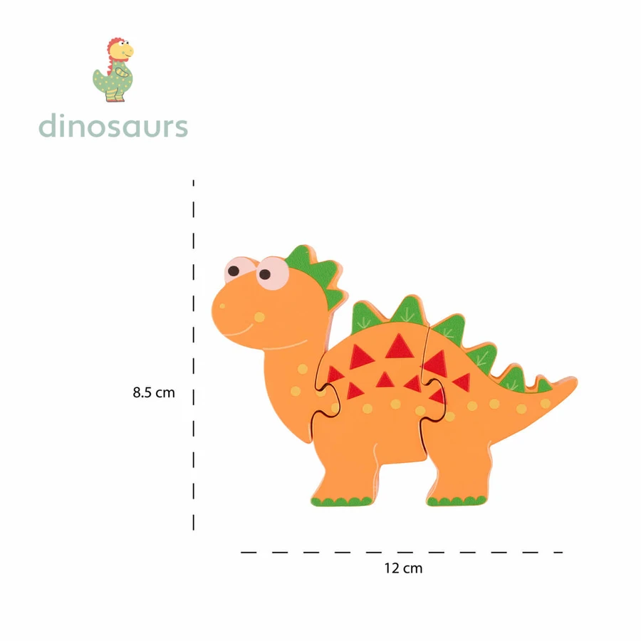 Dinosaurier-Puzzle aus Holz - Diplodocus, Orange Tree Toys