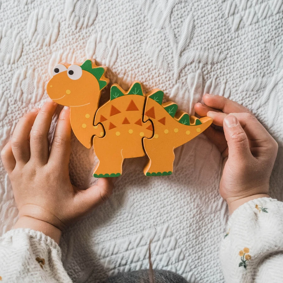 Dinosaurier-Puzzle aus Holz - Diplodocus, Orange Tree Toys
